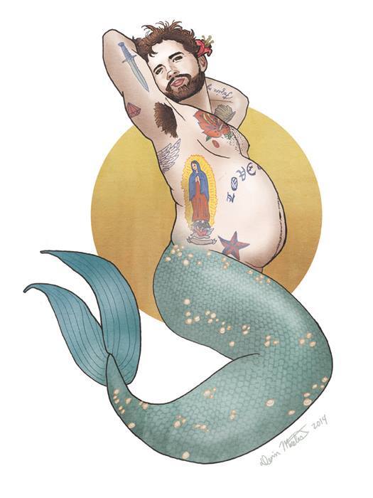 origamiheartache:  fatpeopleart:  This blog has been needing some fat mermen. Phew.