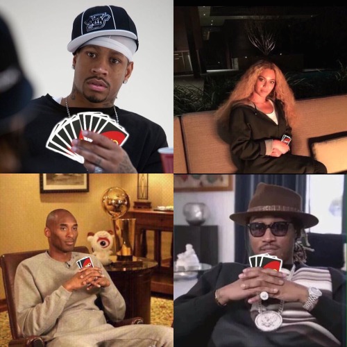 victorpopejr: Future just hit Iverson with a skip turn. Kobe a turn away from calling uno but Beyonc