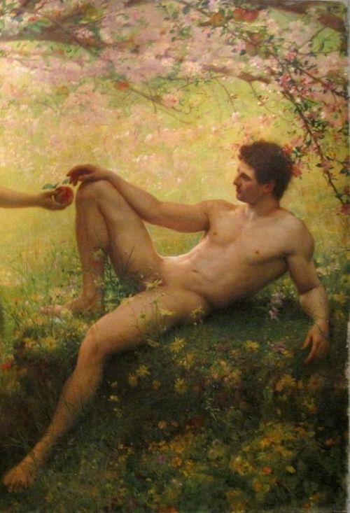 alanspazzaliartist:Gustave Courtois (1852–1923), “Adam and Eve”, detail