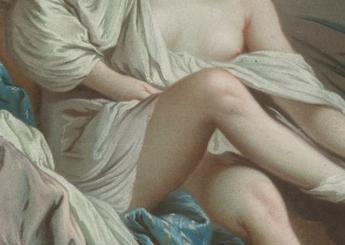 Detail of Nymph Bathing by the circle of François Boucher