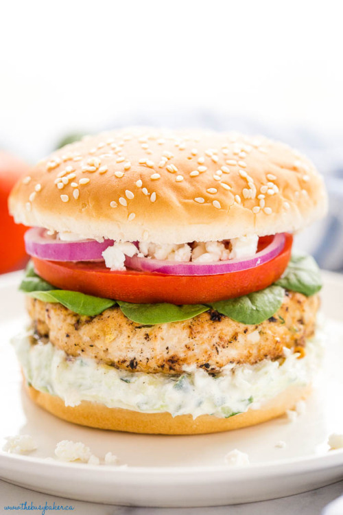 Greek style turkey burgers