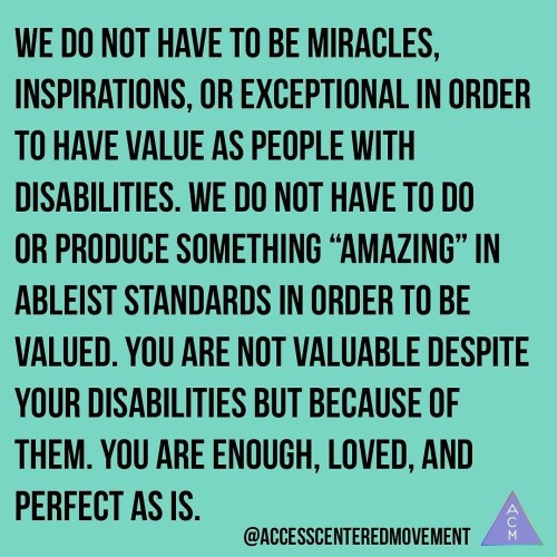 Posted @withrepost • @accesscenteredmovement We do not have to be miracles, inspirations, or ex