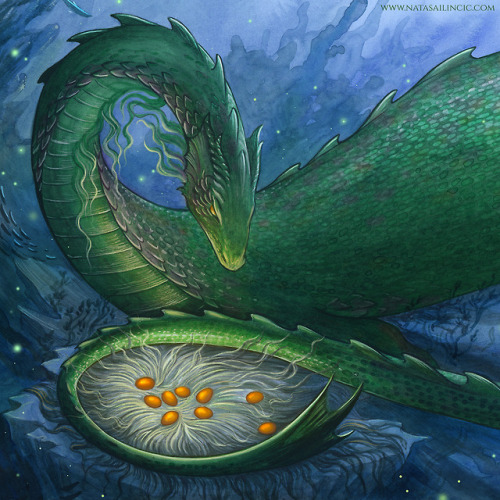 natasailincic:A detail from one of the illustrations I painted for The Treasure of the Loch Ness Mon