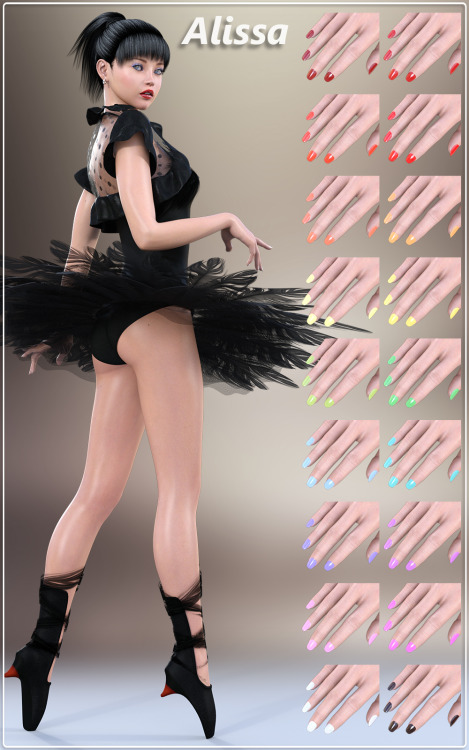 I presents my first female character for DAZ3D Studio.Alissa is a new high quality custom character 