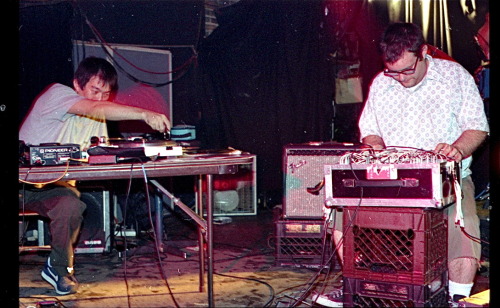 Jim O'Rourke, Otomo Yoshihide, Sachiko M and Tatsuya Yoshida. Performing at The Lounge Axe, Chicago,