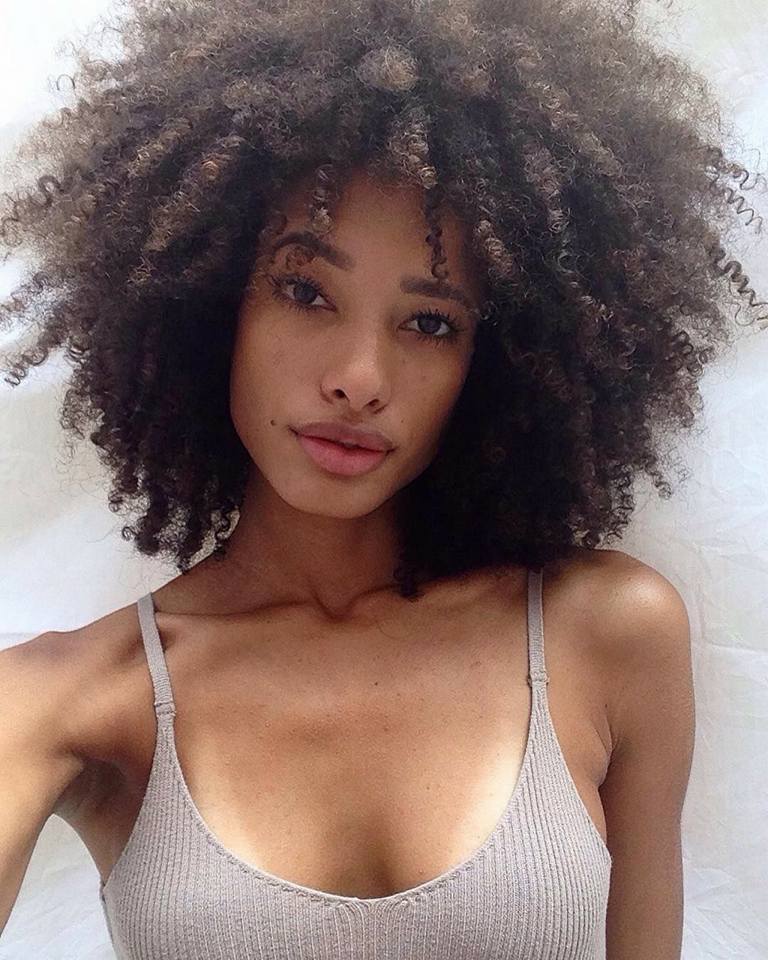 Curly messy skinny asian
