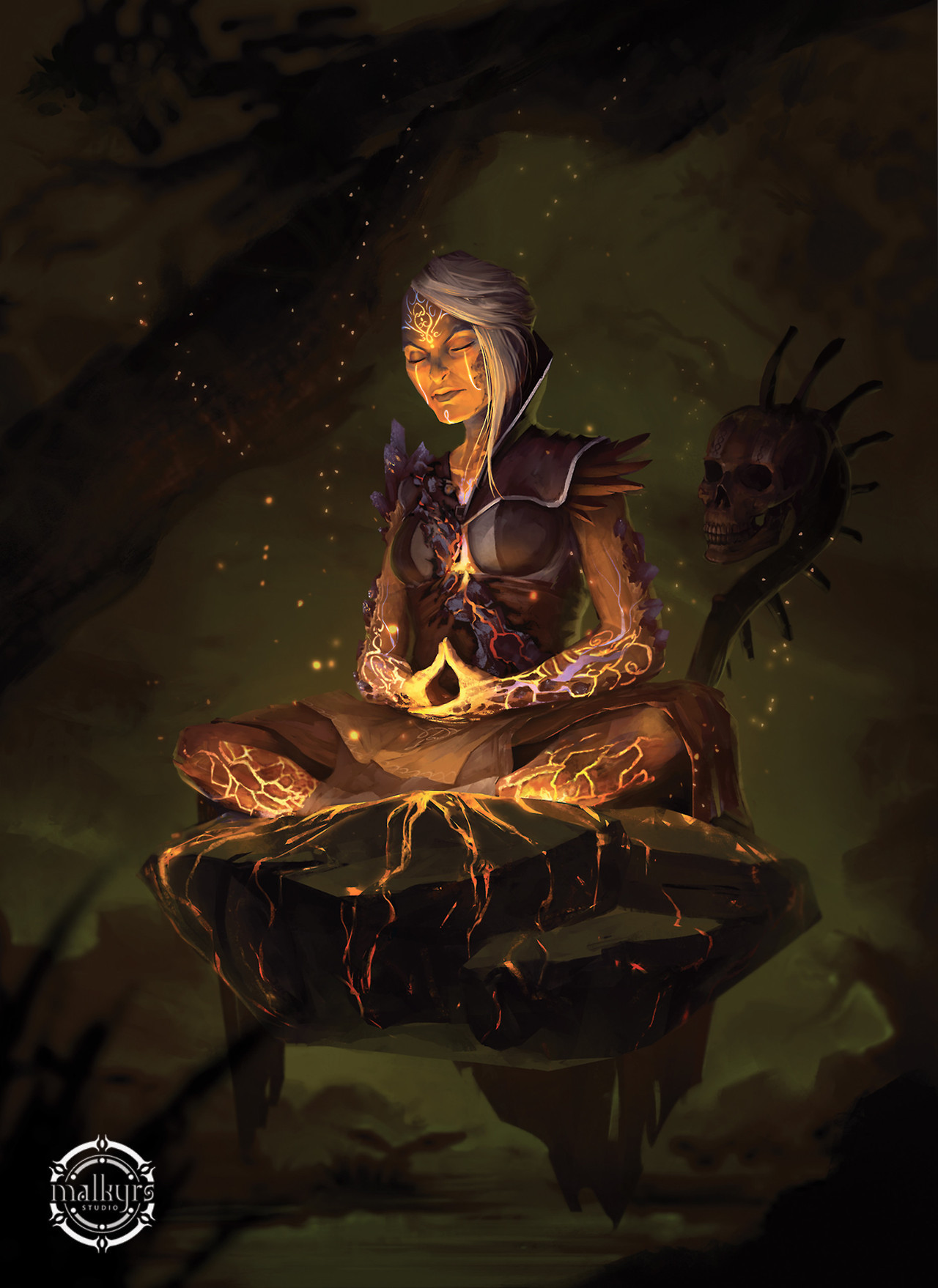 cyrail:  quarkmaster:   Pierre de mage Card made for Malkyrs studio, representing