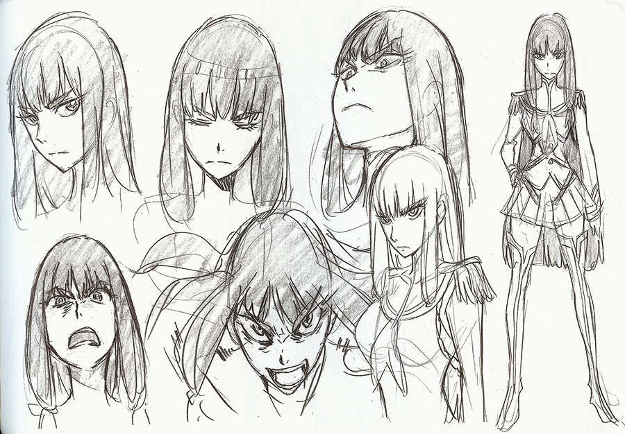 sushiobunny:  h0saki:  Initial designs of Satsuki by Sushio and Shigeto Koyama from