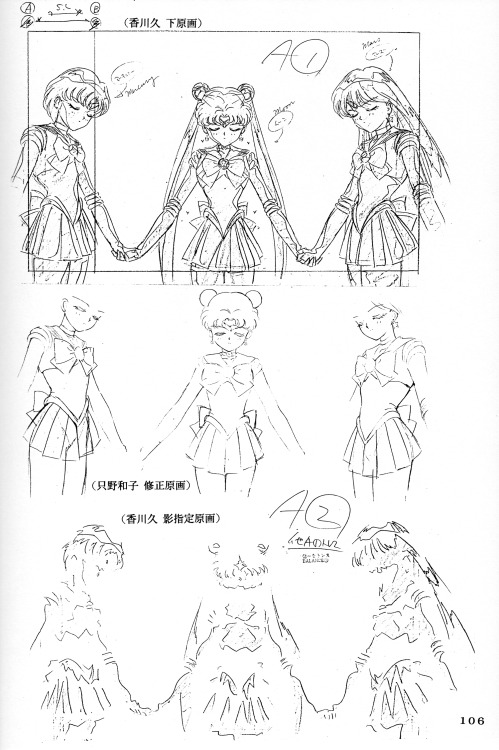 Sailor Moon R: The MovieThese are the original key frame illustrations for the Sailor Teleport scene