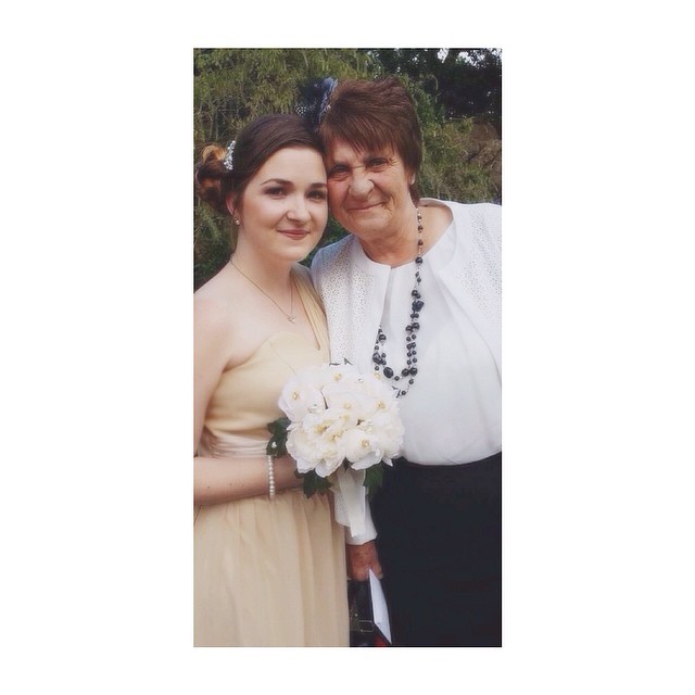 day48; yesterday&rsquo;s happy day.  with my nana at mommas wedding!💕 #100happydays