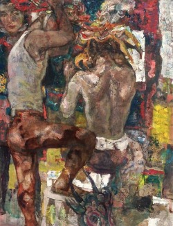 Henry Pitz (American, 1895-1976), Back Stage, C.1955. Oil On Board, 61 × 45.7 Cm