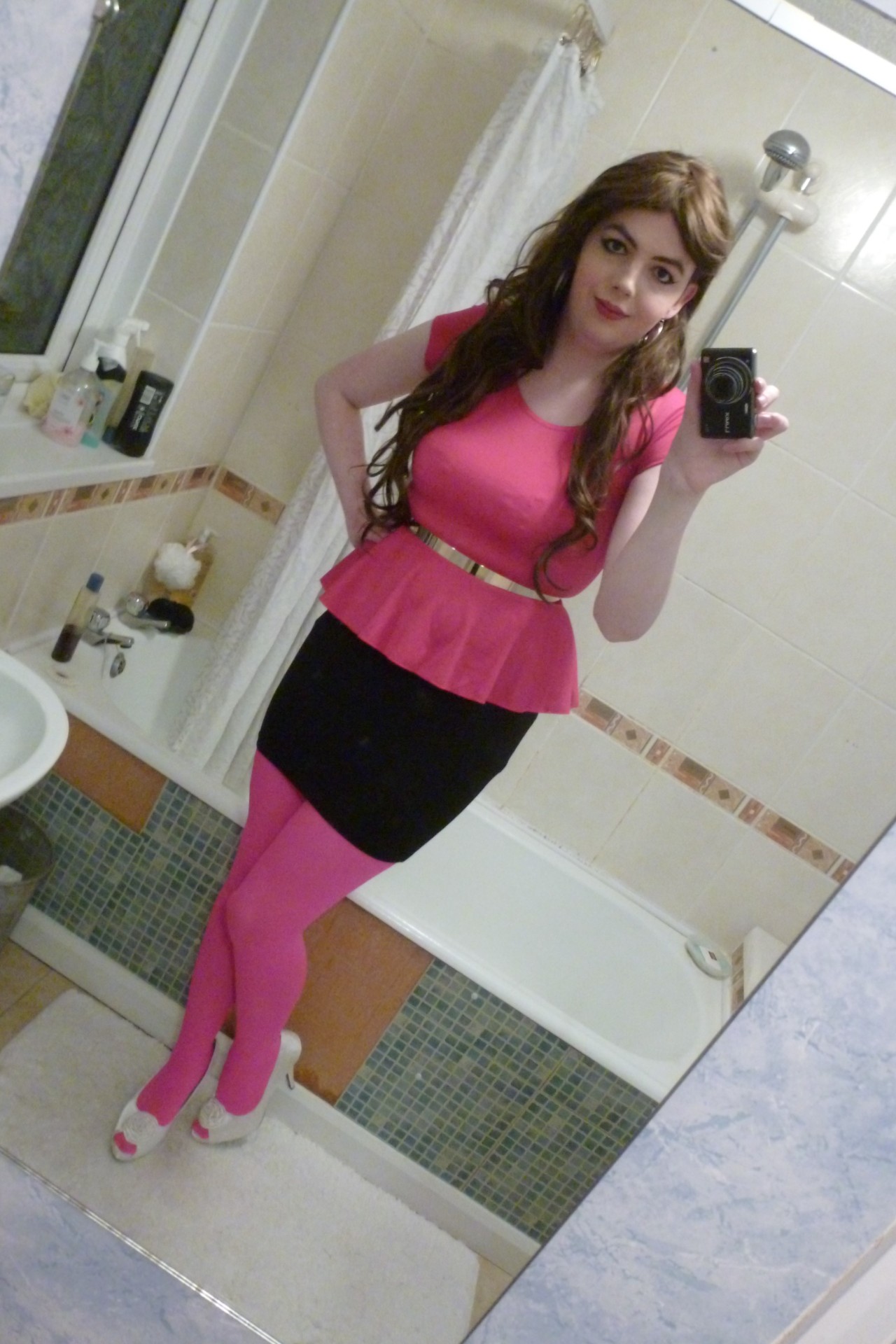 lucy-cd:  PicturesFirst outfit with pink tights, I’ve had them for a long time