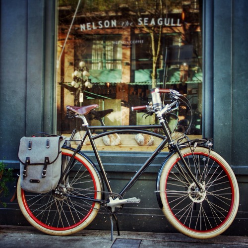 extroll:  pedalfar:  Bike + Cafe = Bliss (via Paul Krueger)  (via TumbleOn )