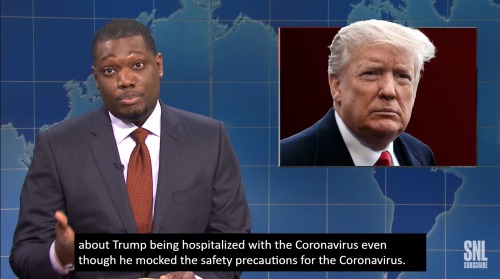 benhargrieves:SNL saw people saying we shouldn’t joke about Trump right now and said, “Noted. Here’s