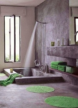 gentleman-uk-40:  sweetestesthome:  tub/shower combo with no doors/curtains I just LOVE the idea of NO tracks or doors or anything to get all gunky!!!  Fuck yes….want this….  You sure do want a lot 