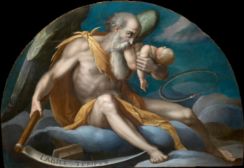 greekromangods: Time / Chronos 1582–1585 Giovanni Maria Butteri (c. 1540–1606) Oil on pa