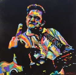 definitive:    “Color Cash”, Johnny Cash, 36x36, Oil on Wood -   Available here   