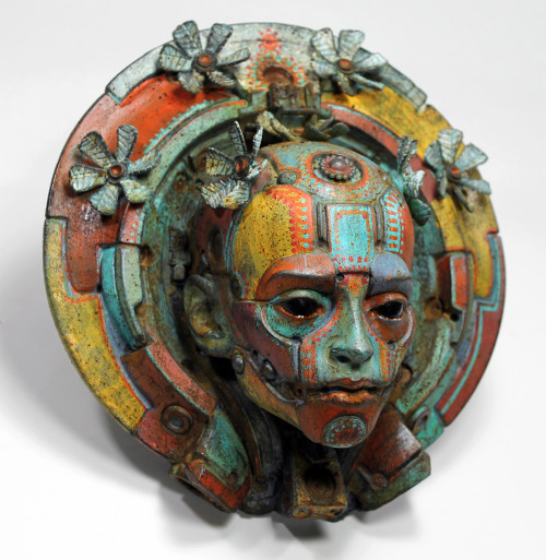 itscolossal:Steampunk Busts Sculpted from Resin and Repurposed Objects Evoke Futuristic Relics