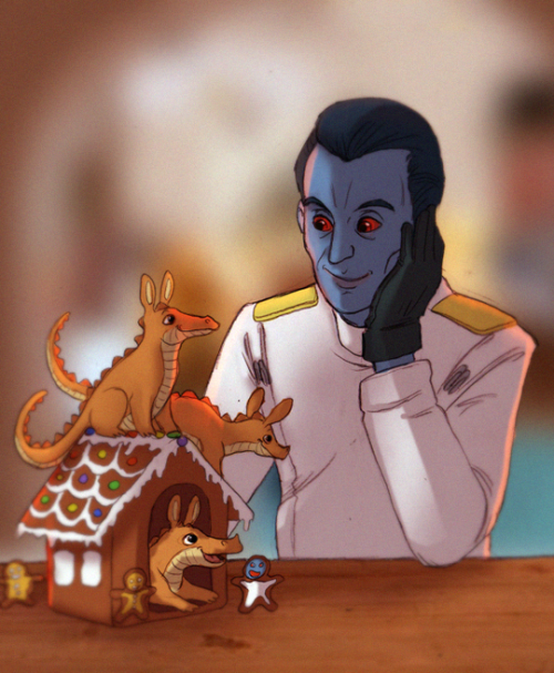 pileofsith:Sithmas Countdown 2016 - Day 6: Thrawn + gingerbread houseIt’s time again for the kitschy