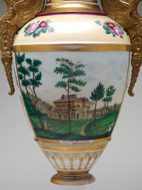 Greek Revival Vase with Picturesque ViewsTucker Factory (Philadelphia, Pennsylvania)1828–36Porcelain