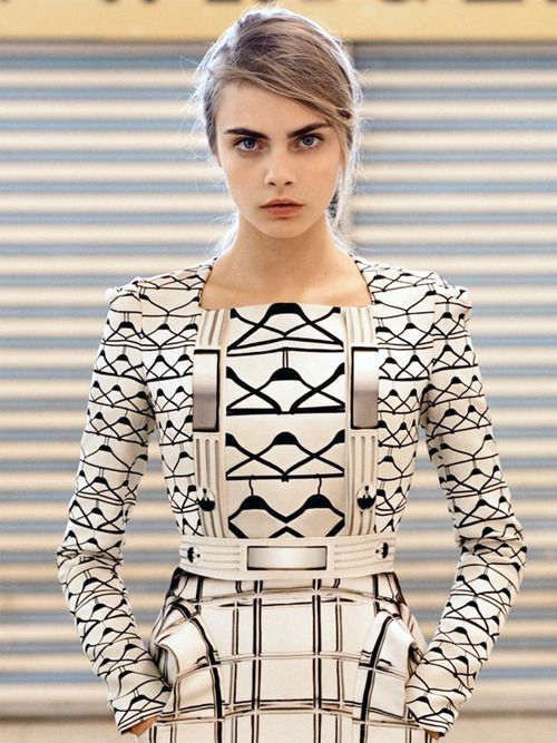 glamour:  Giant leopard moth regarding Cara: Babe stole my look. *Glamour