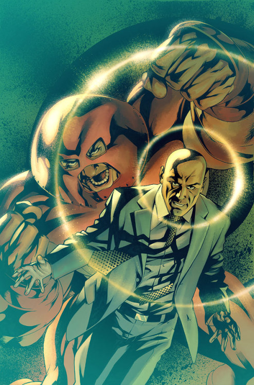 Professor Xavier and Juggernaut by Mike McKone and John Rauch.