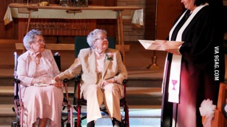 ragecomics4you:  91 year old Vivian Boyack marrying her girlfriend Alice Dubes after
