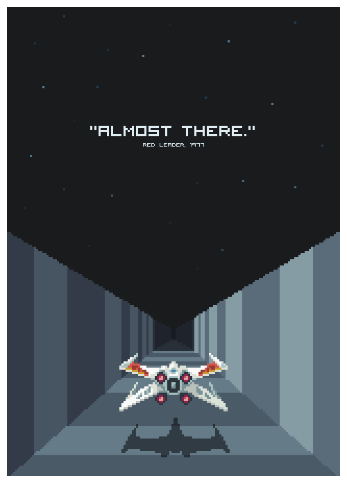 tiefighters:  &ldquo;Almost there.&rdquo; Red Leader, 1977Created &amp;