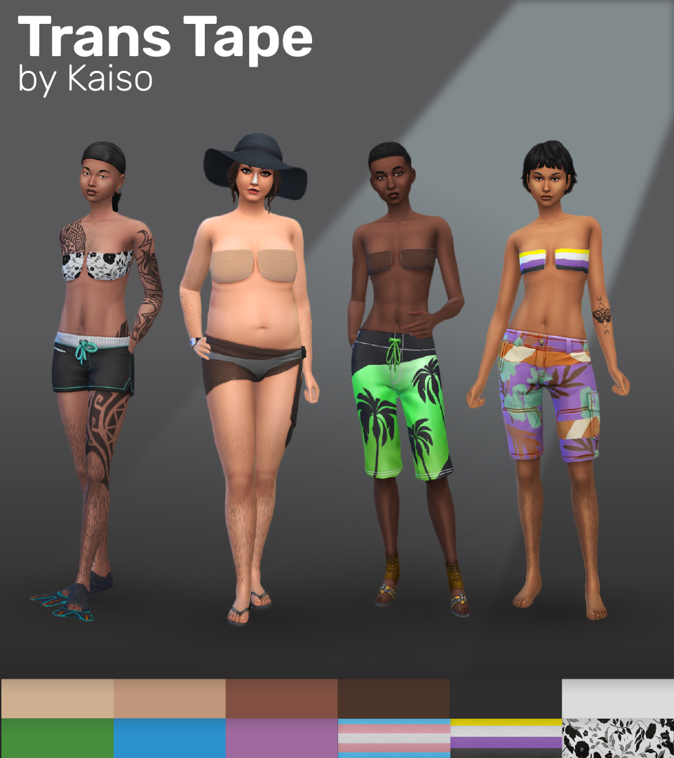 TS4 Cyberpunk CC Sector — kaisosims: Functional Trans Tape This is based  on