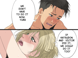 autumn-sacura:Yura &amp; Otabek doing it for the first time.