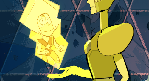 ducksofrubber:  “Message Received” was a really fun episode to art direct. Rebecca and the story teams did such a good job introducing the Yellow Diamond arc, and I wanted to find a cool way to help strengthen that through color. The last image is