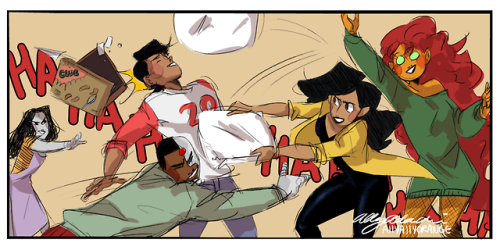 allyallyorange:Another panel redraw!! This time featuring some great kidsThe original panel here wit