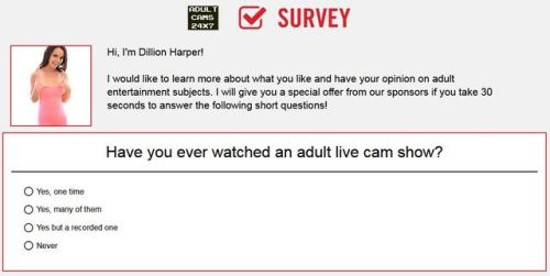 a special offer from our sponsors if you take 30 seconds to answer the 5 following short questions!http://model.adultcams24x7.com/survey