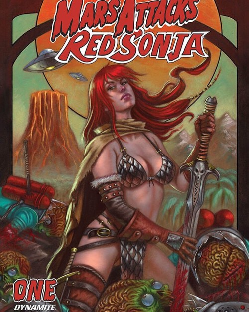 good morning everyone, with great excitement I announce my first cover of Red Sonja / Mars attack fo