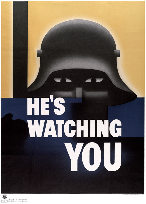 POSTER ART POSTCARD~HE'S WATCHING YOU~DARTH VADER? 