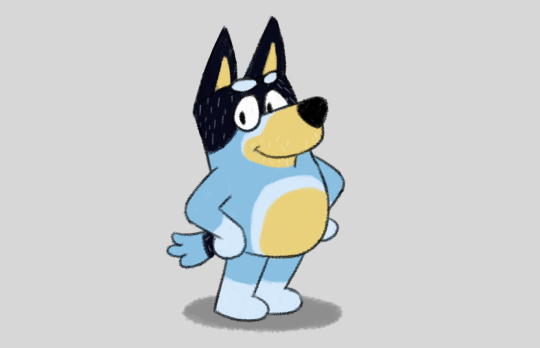 bluey-fan:Here’s a Bandit I drew! 