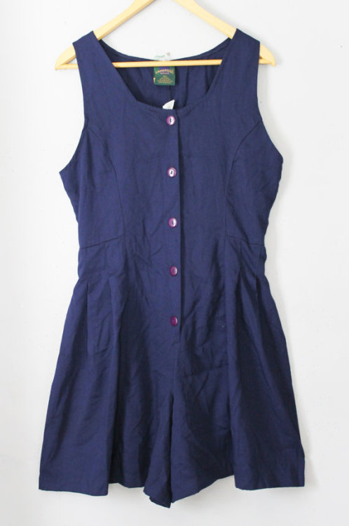 Vintage 90&rsquo;s Navy Blue Romper from Arcady Vintage