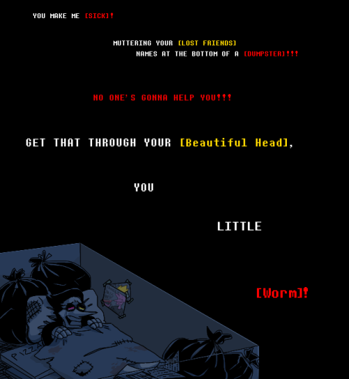 turtledumpster: Spamton’s dialogue in the Snowgrave route paints a really miserable picture of his l