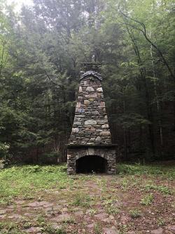 abandonedandurbex:Abandoned fireplace in the forest  [4032x3024]