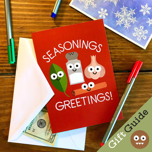 #GiftGuide: Holiday Cards from my Artist Shop! Lots of designs available, both naugthy and nice. 5″ 