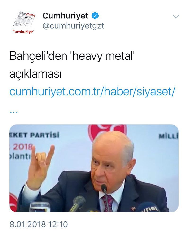 Bahçeli'den 'heavy metal'...