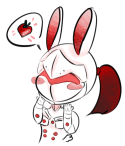 mewmewluv: Bunny genji loooooves strawberrys!