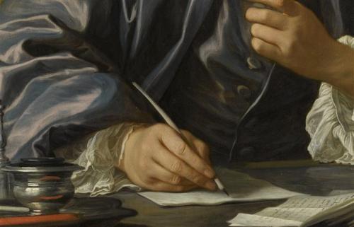 Louis Michel van Loo (French; 1707–1771)Denis Diderot, écrivain = Denis Diderot, Writer (detail)Oil 