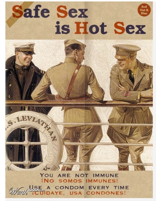 Promoting safe sex-even back then. Perfect for #throwbackthursday