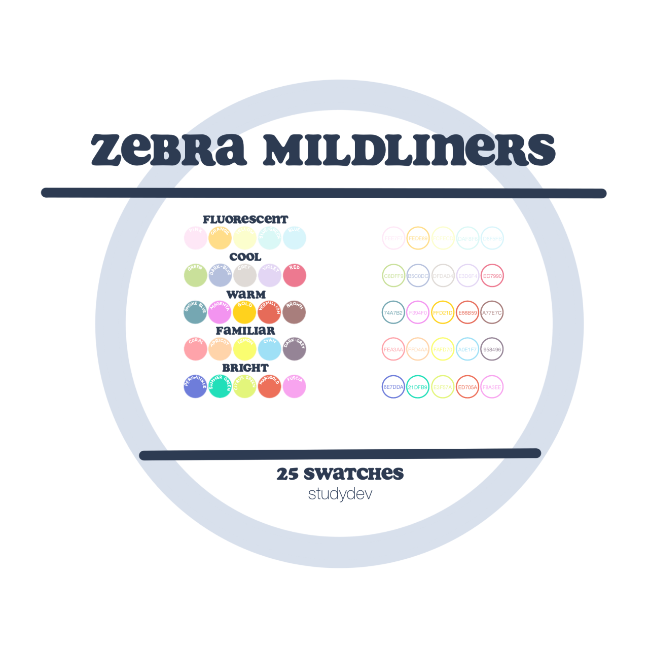 Zebra Sarasa Pen Color Hex Codes! 📖🖋 : r/GoodNotes