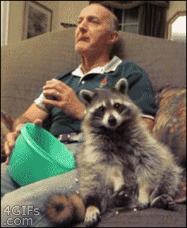 Gramps and I binge watching Netflix, casually