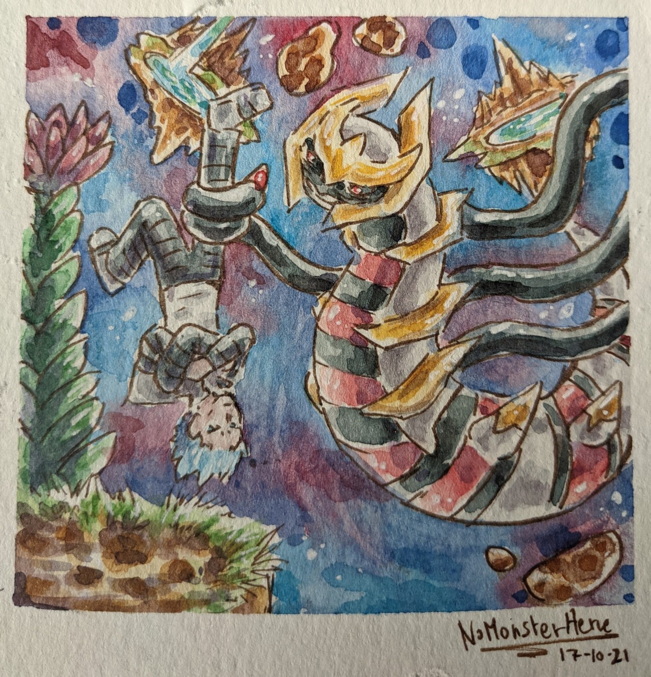 giratina and giratina (pokemon) drawn by take_yaki