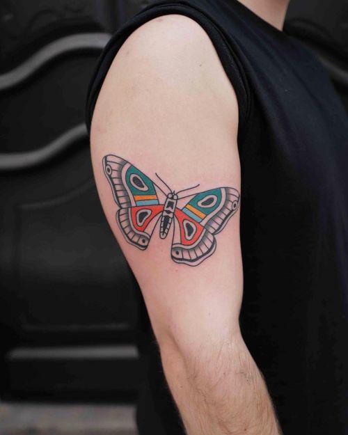 Moth done at @panterabydgoszczThx#patrykhilton #madeinbydgoszcz #mothtattoo #panterabydgoszcz #t