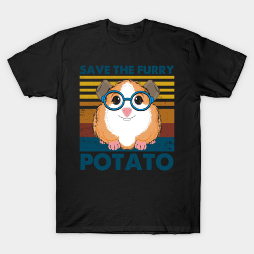 petshirts: Vintage Save The Furry Potato Guinea Pigs T-ShirtVintage Save The Furry Potato Guinea Pig