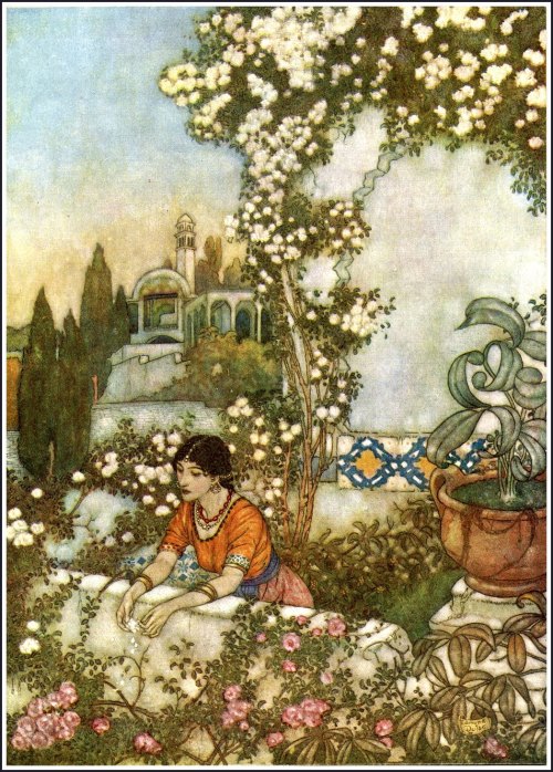 Illustration by Edmund Dulac for Rubaiyat of Omar Khayyam. Published by Hodder &amp; Stoughton, 1909